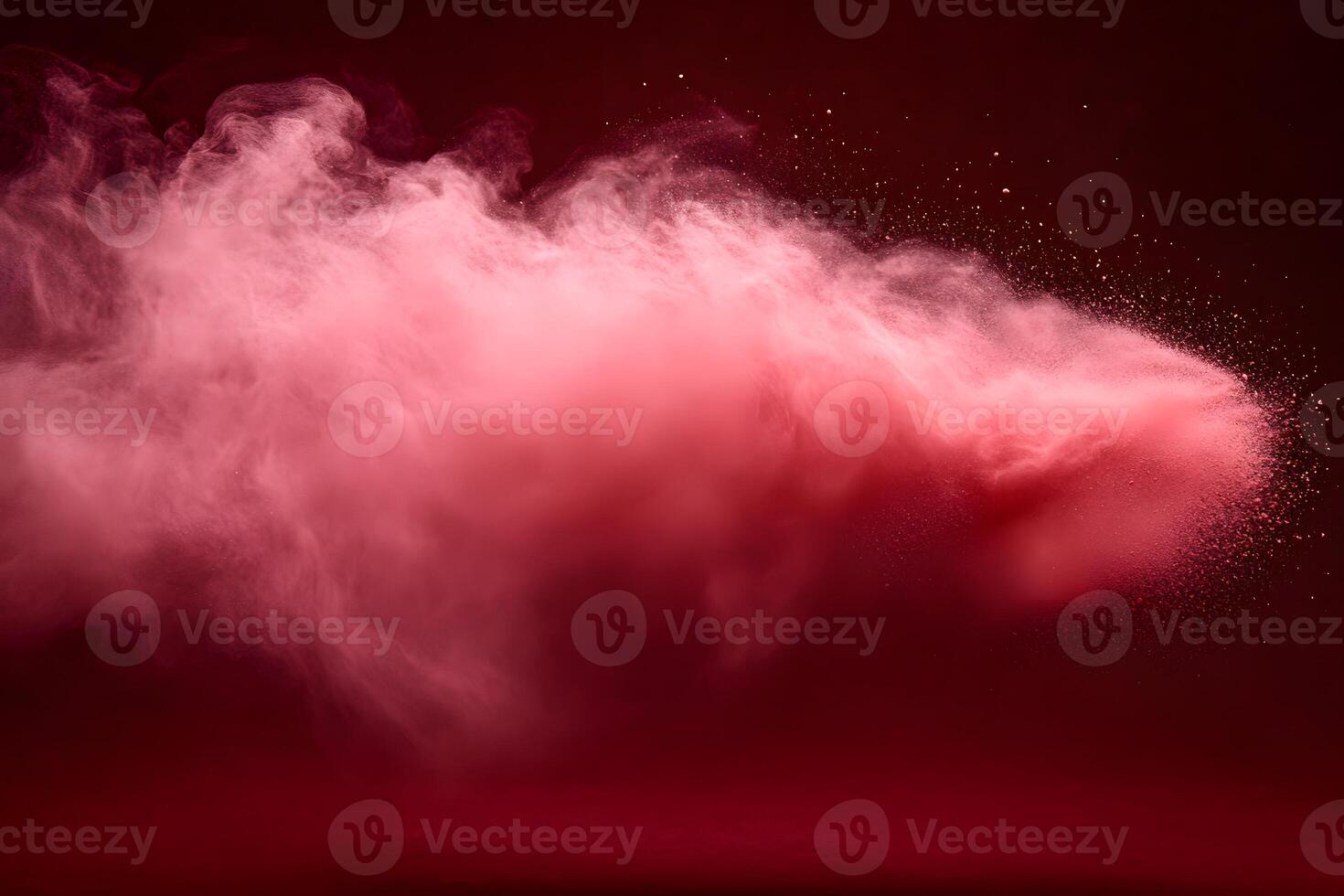 Vibrant Red Powder Cloud for Dynamic Art and Design Concepts photo
