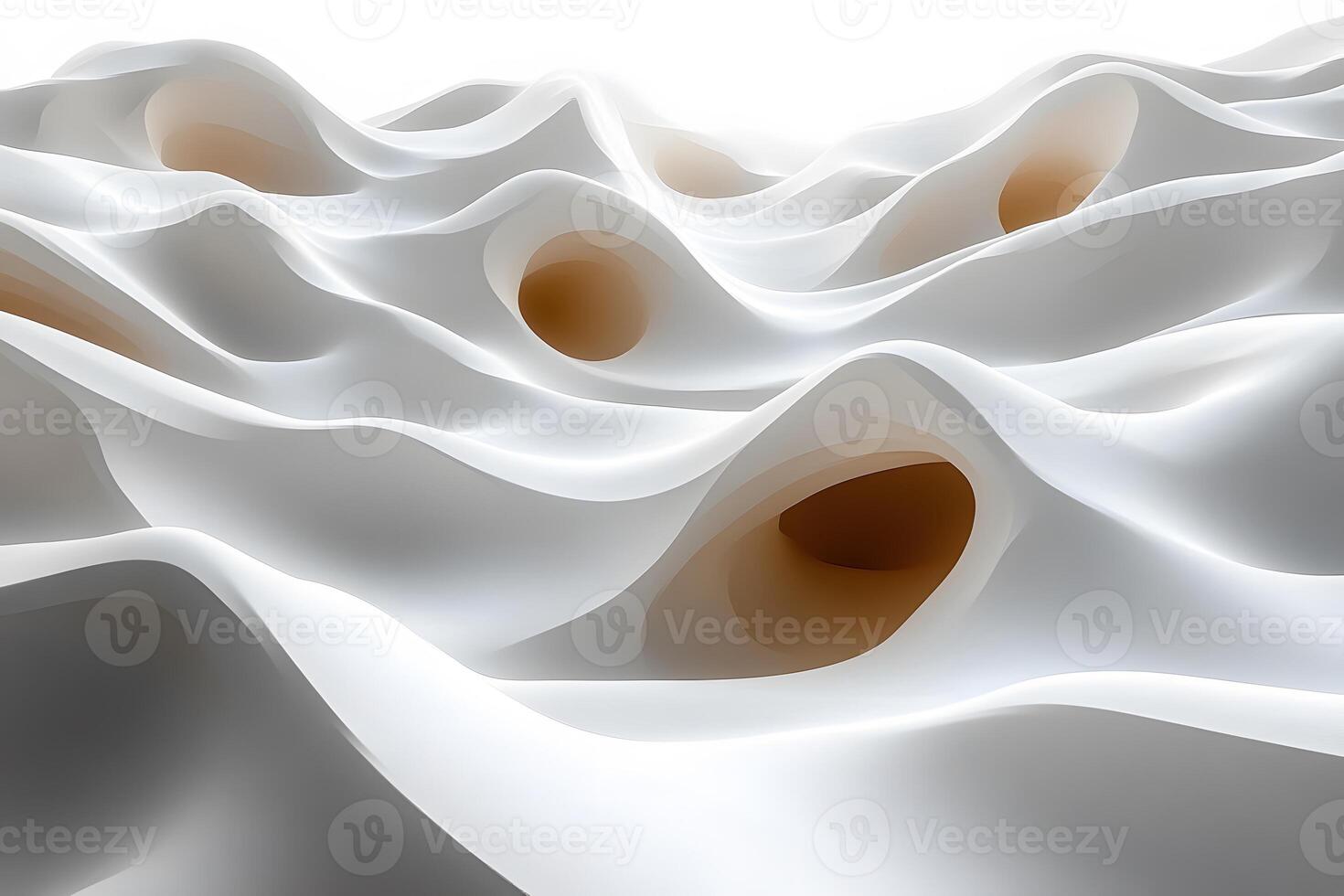 Abstract Wavy Surface with Ripple Effects and Hollow Accents for Modern Design photo