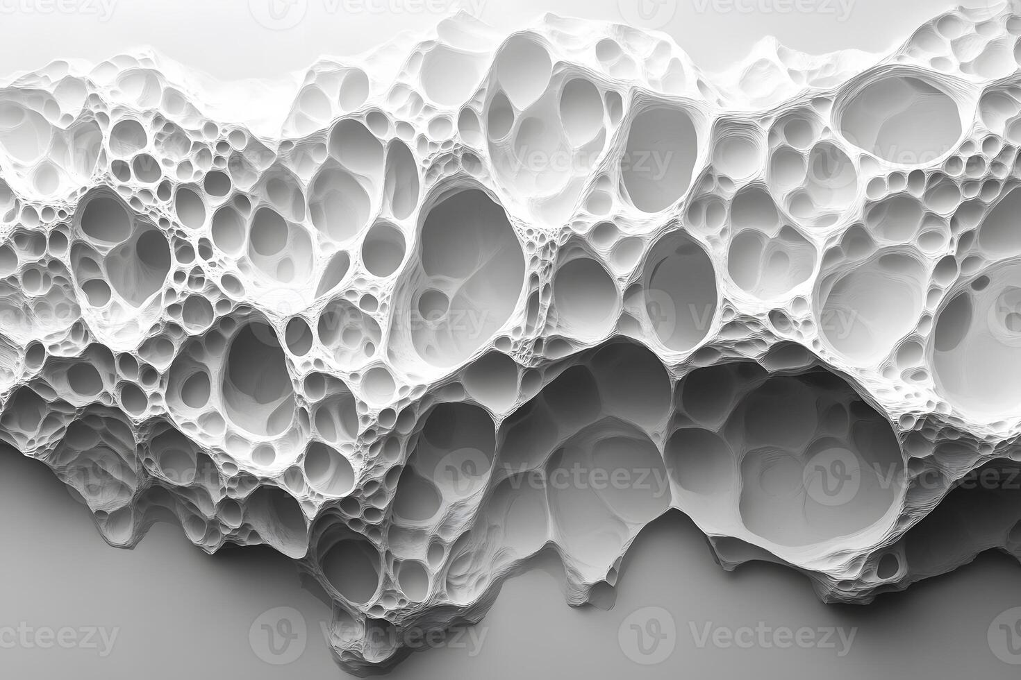 Abstract Geometric Structure in White - Modern Design for Art and Decor photo