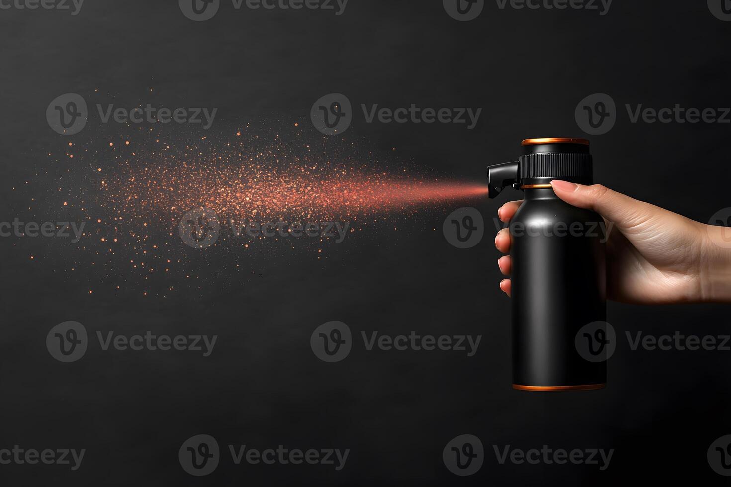 Elegant Spray Bottle with Glitter Spray Effect for Creative Design Projects photo