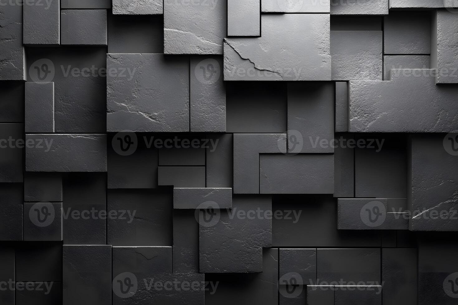 Abstract Dark Geometric Tile Wall Background for Modern Design Projects photo