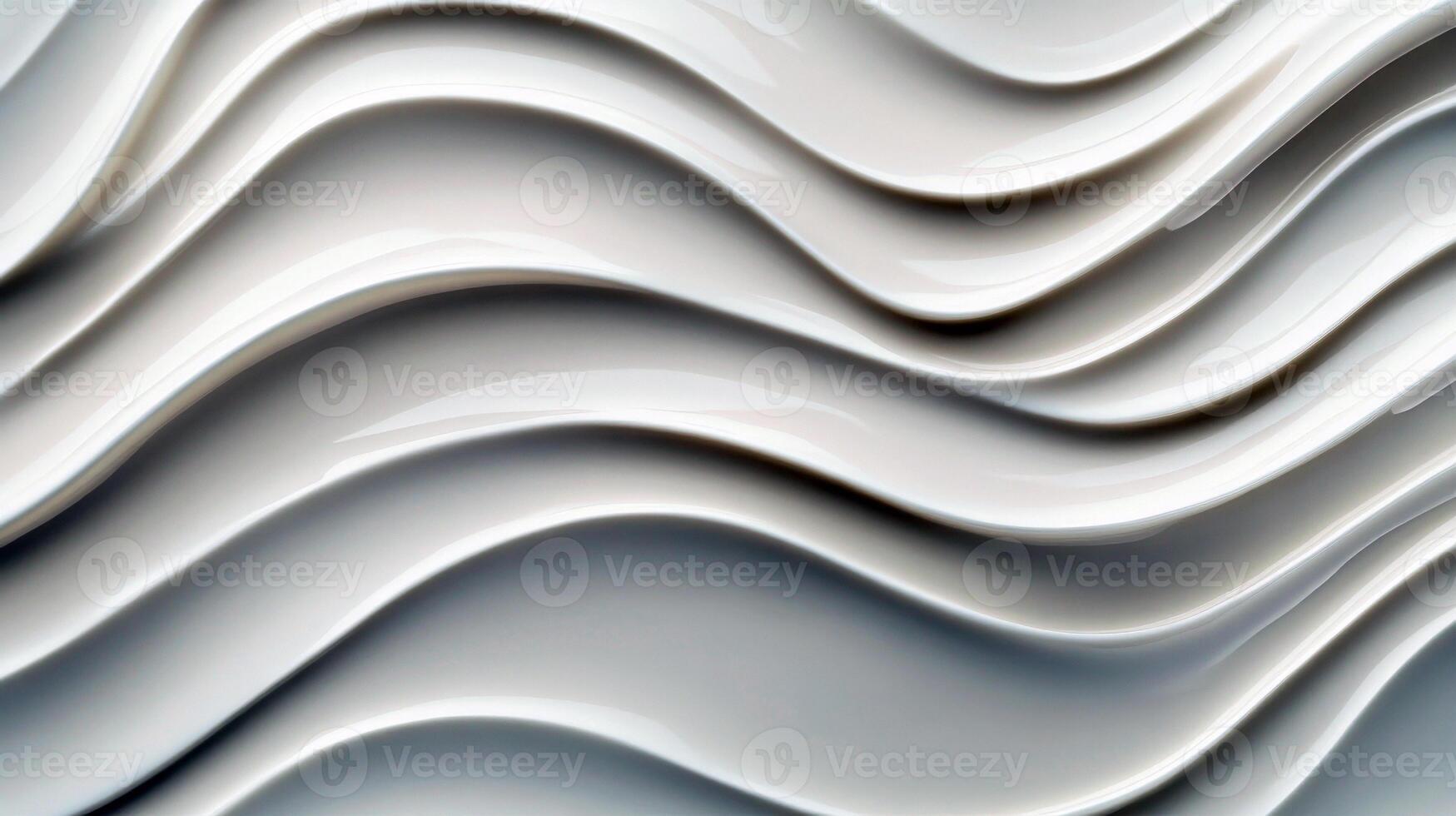 Abstract cream waves textured background with flowing curves photo