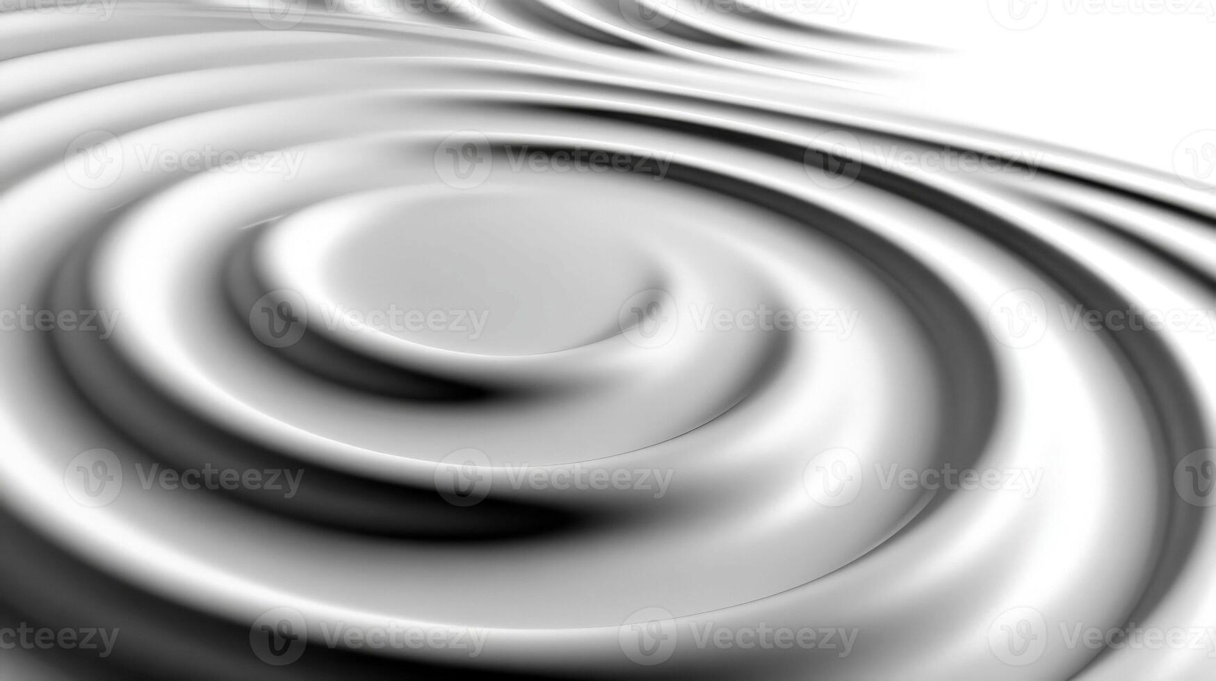 Abstract white circular waves with smooth flowing pattern in minimalist design photo