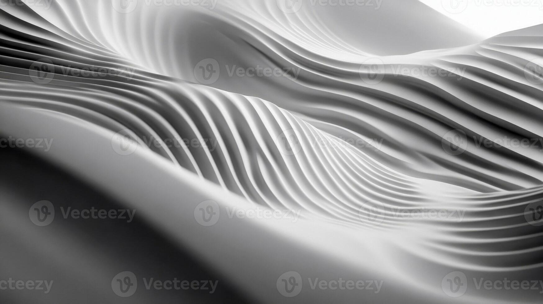 Abstract white wave patterns minimalist flowing texture design photo