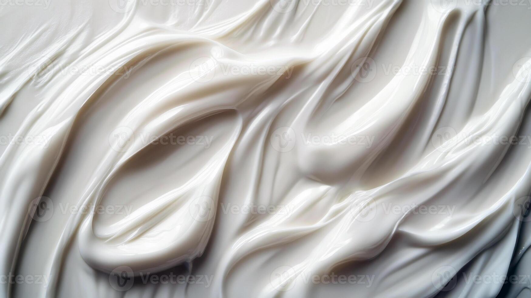 Creamy white texture close-up with smooth curves and soft waves photo