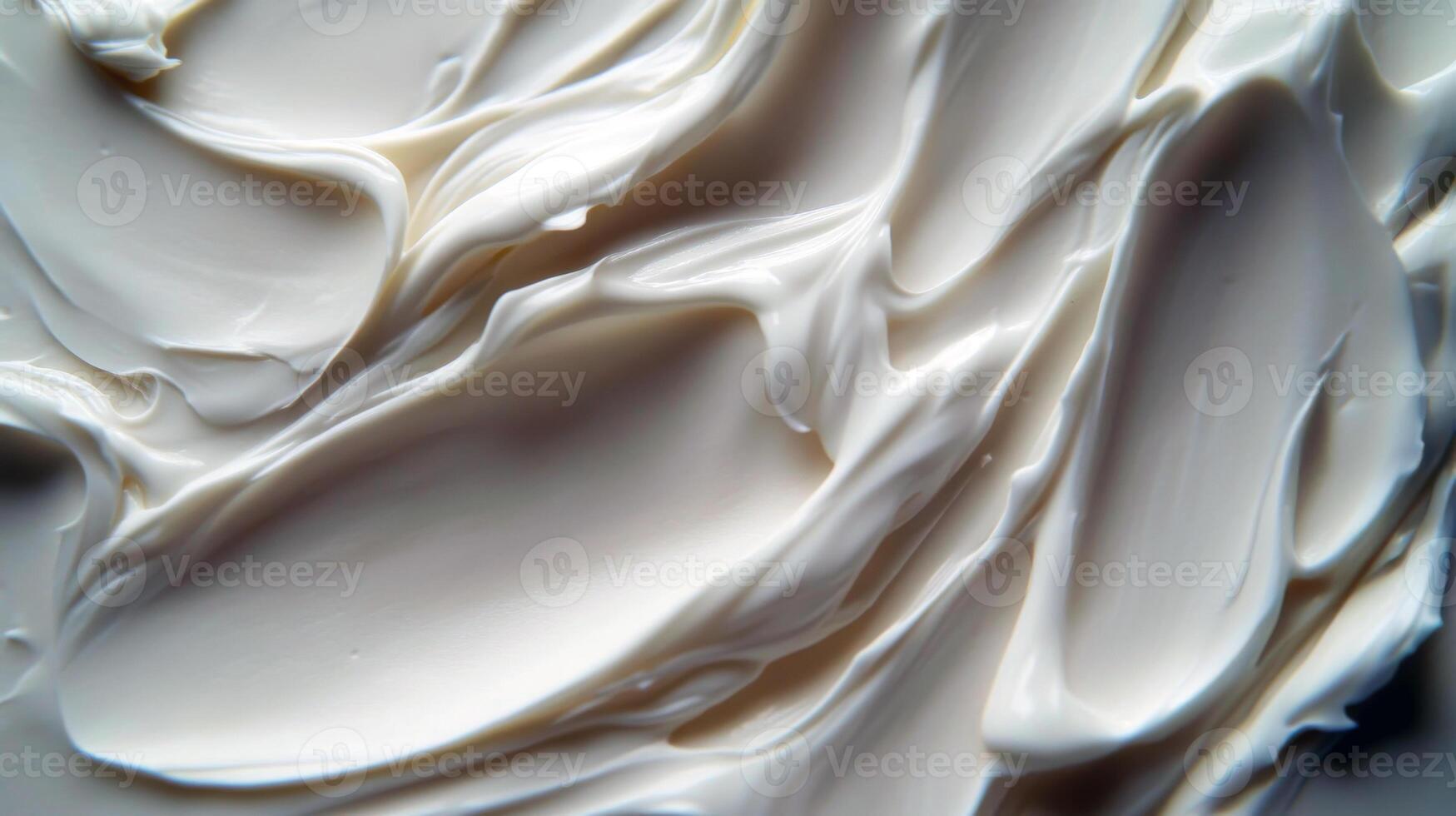 Smooth creamy texture of white whipped body butter or moisturizer surface photo