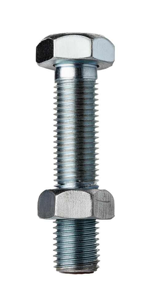 High-Strength Hex Bolt with Nut for Secure Fastening png