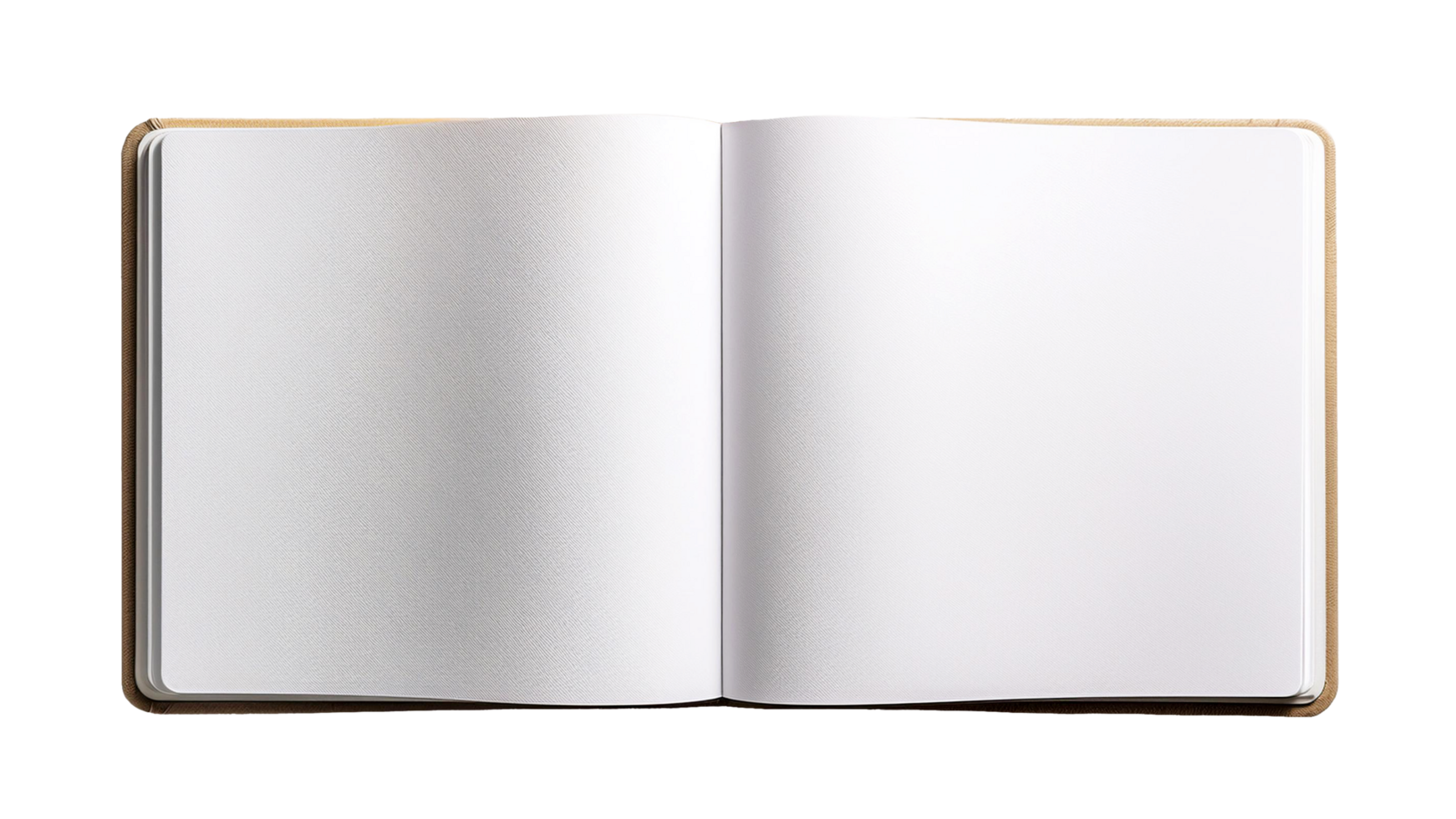 Blank Open Notebook with High-Quality White Pages png