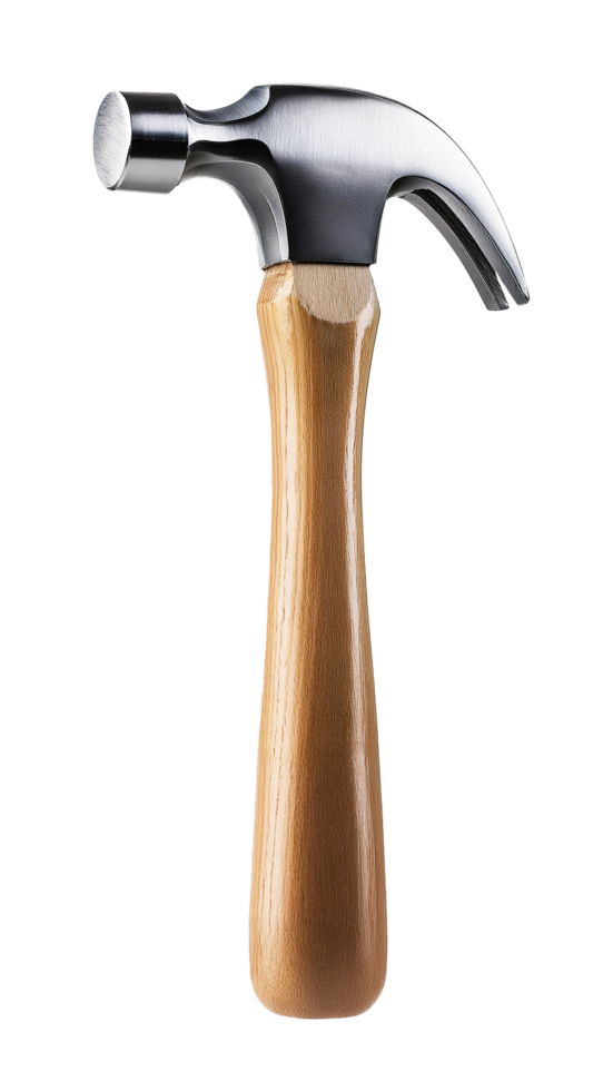 Classic Claw Hammer with Wooden Handle as Durable and Versatile Hand Tool png