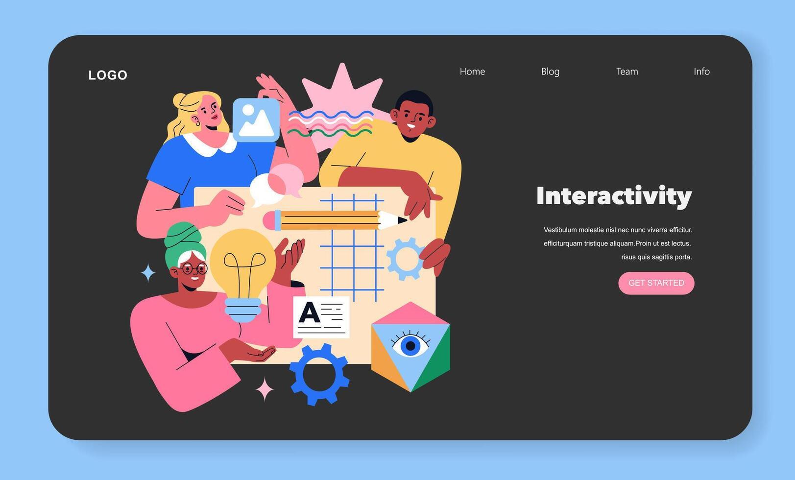 Workshops. Flat Illustration vector