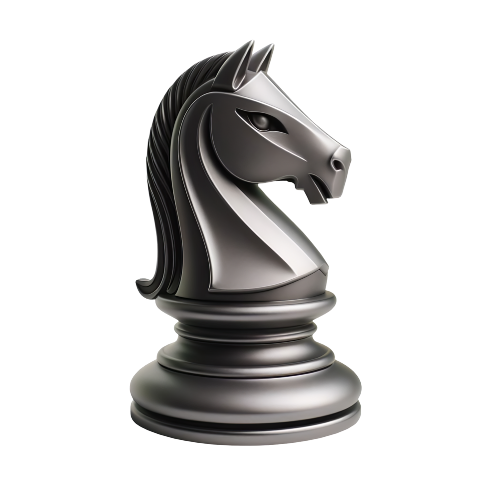 A black and white image of a horse head on a chess piece png