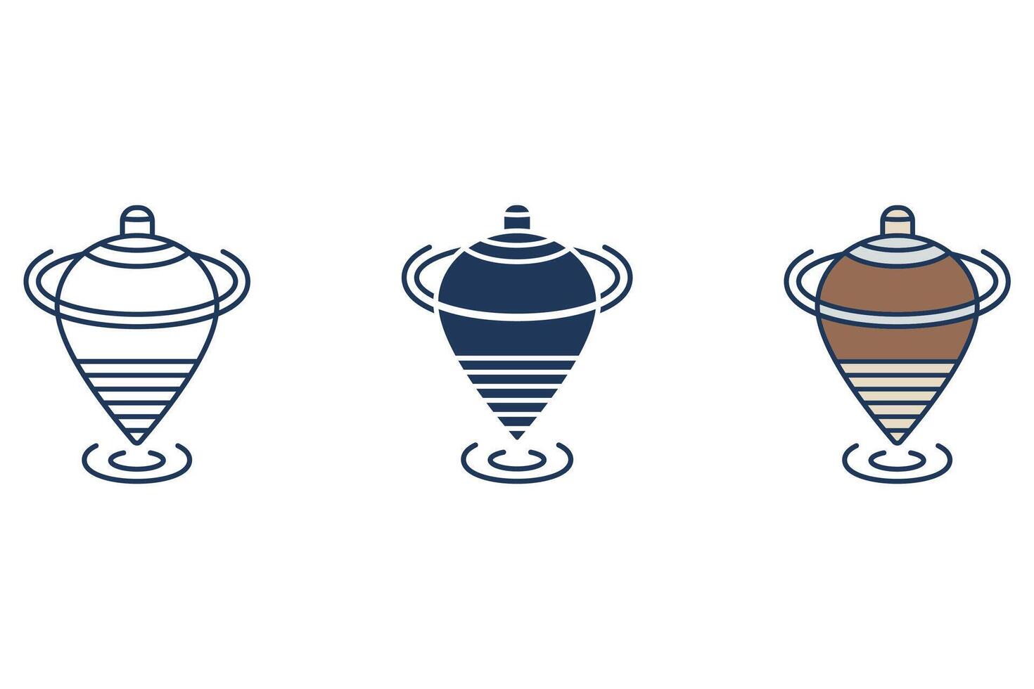 spinner top icon. Flat style design vector