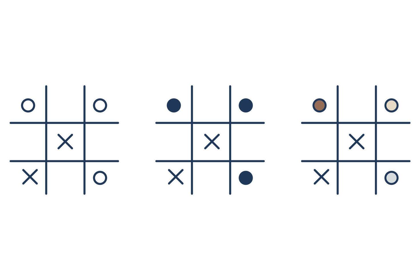tic tac toe icon Flat style design vector