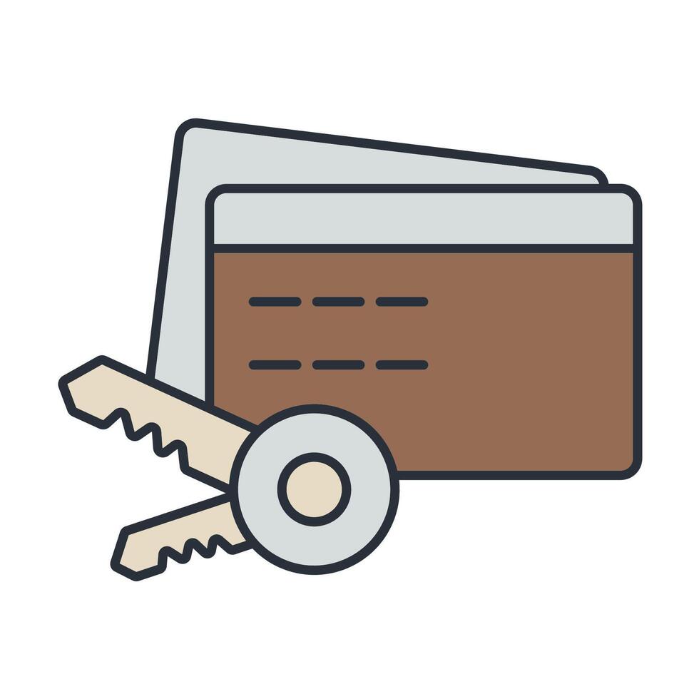 room key icons isolated on White Background. Flat style design vector