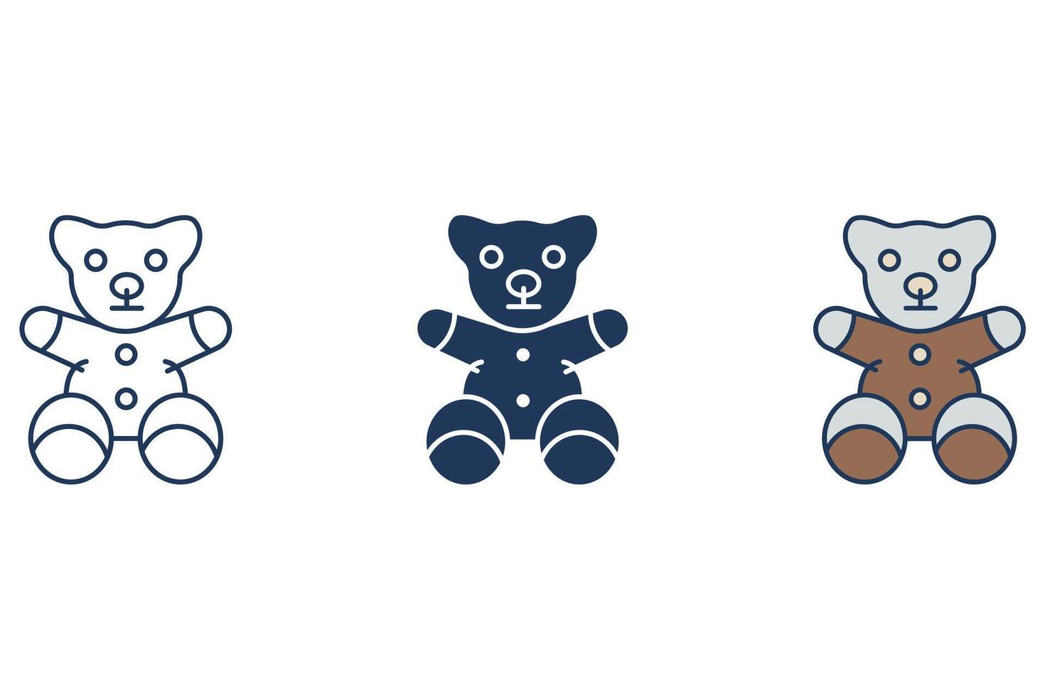 teddy bear icon. Flat style design vector