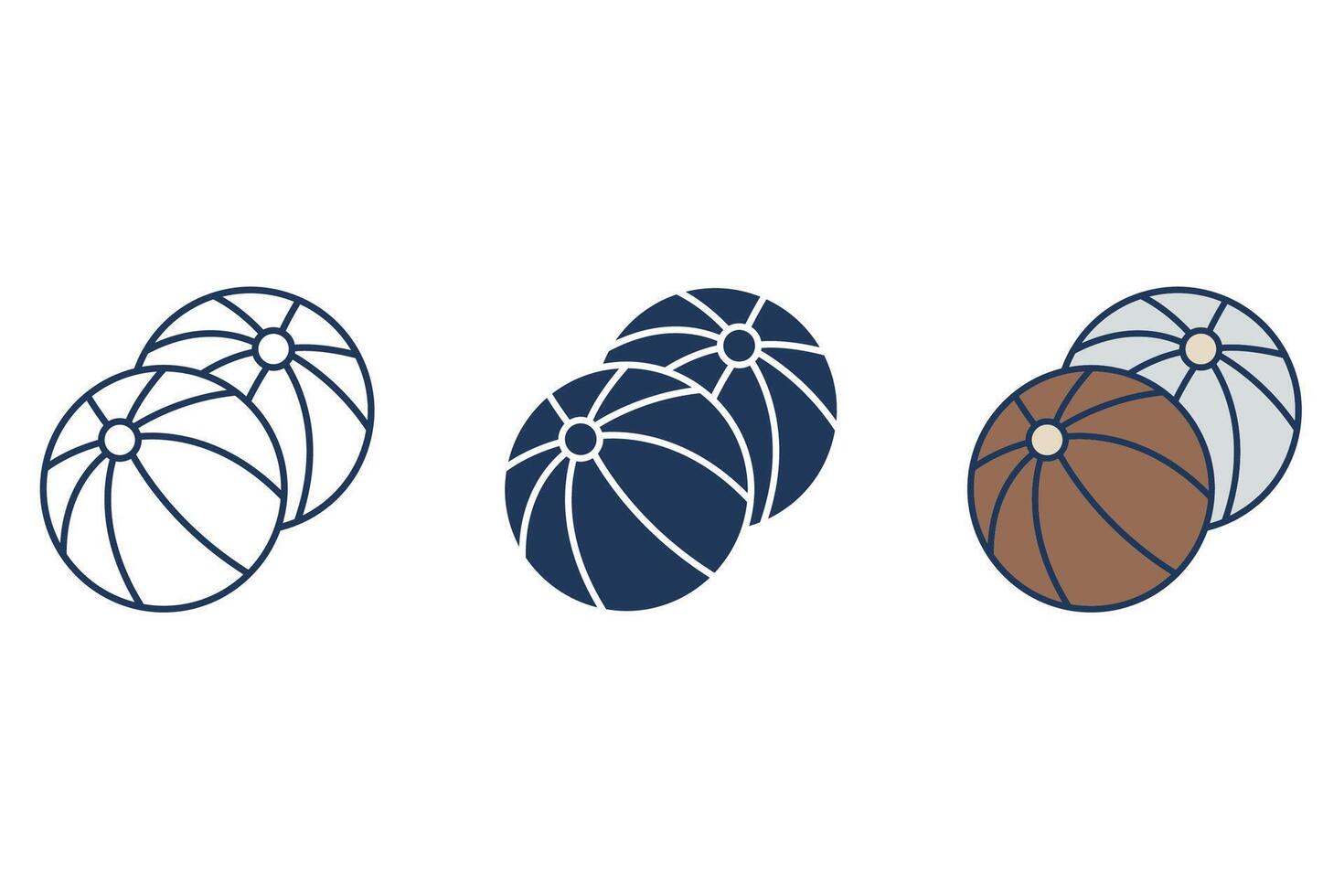 beach ball icon Flat style design vector