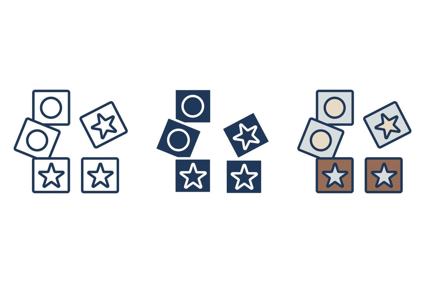 letter cube icon. Flat style design vector