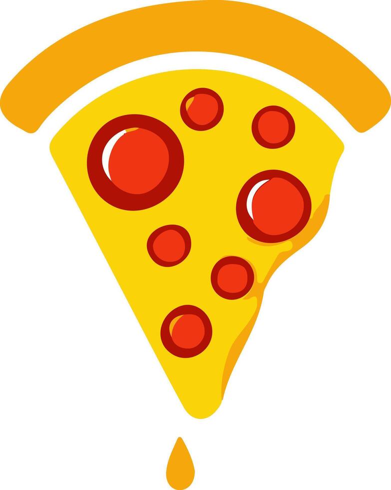 Pizza Slice, Minimalist and Vibrant logo, Design Perfect for Branding and Packaging vector