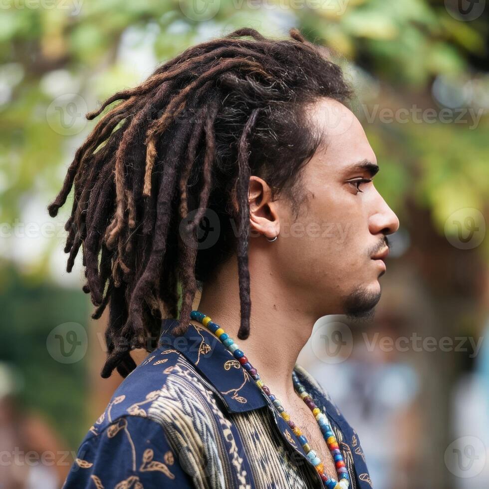 A man with dreadlocks photo