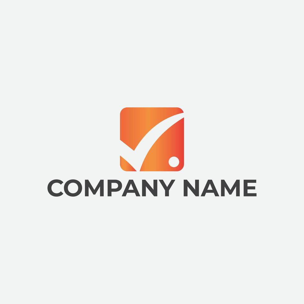 Tick box logo design vector