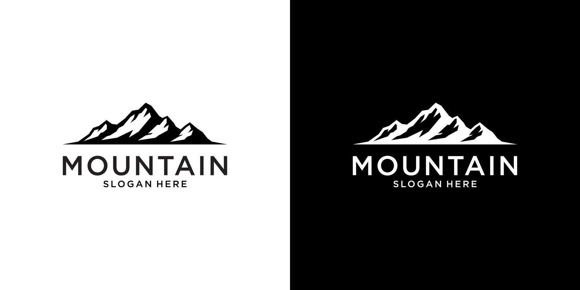 Vintage mountain logo design vector
