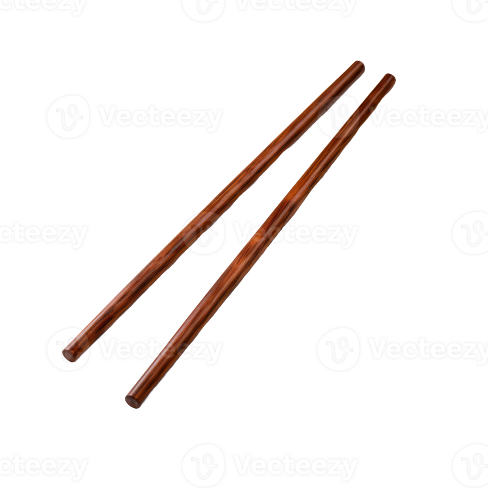 Two chopsticks are shown isolated on transparent background png