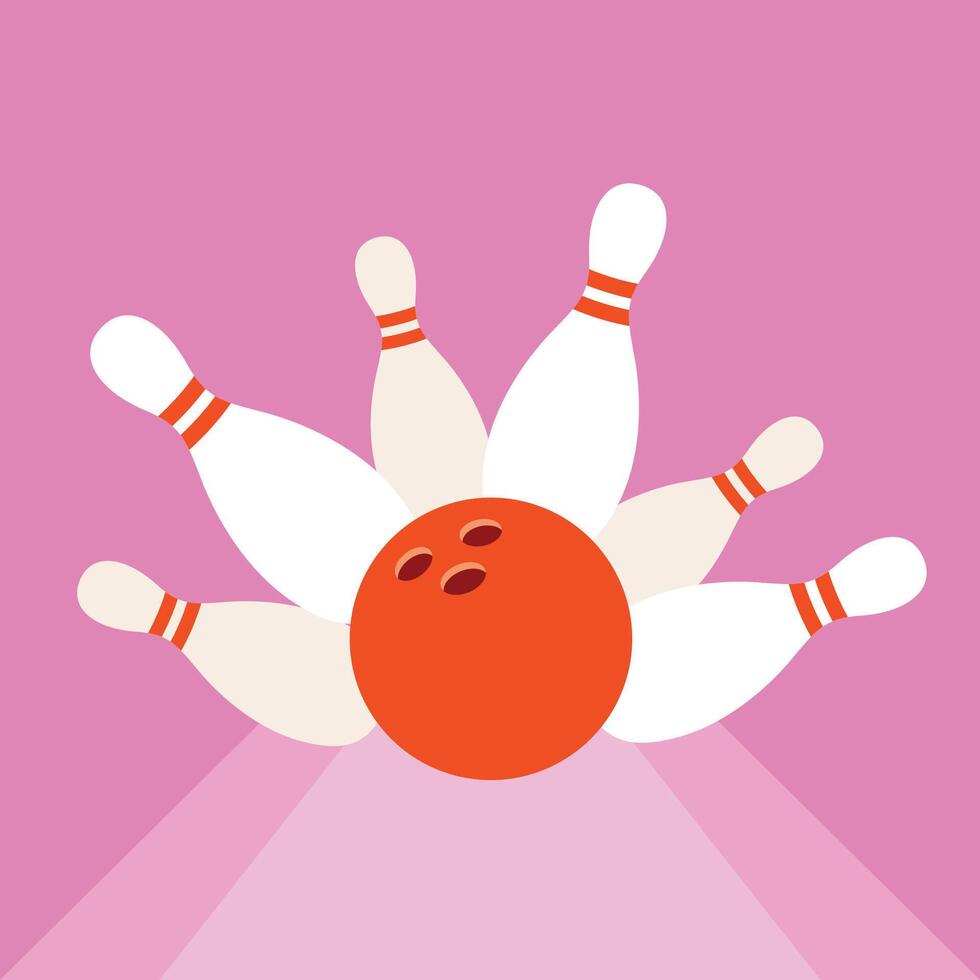 Bowling Ball And Pins Clip Art vector