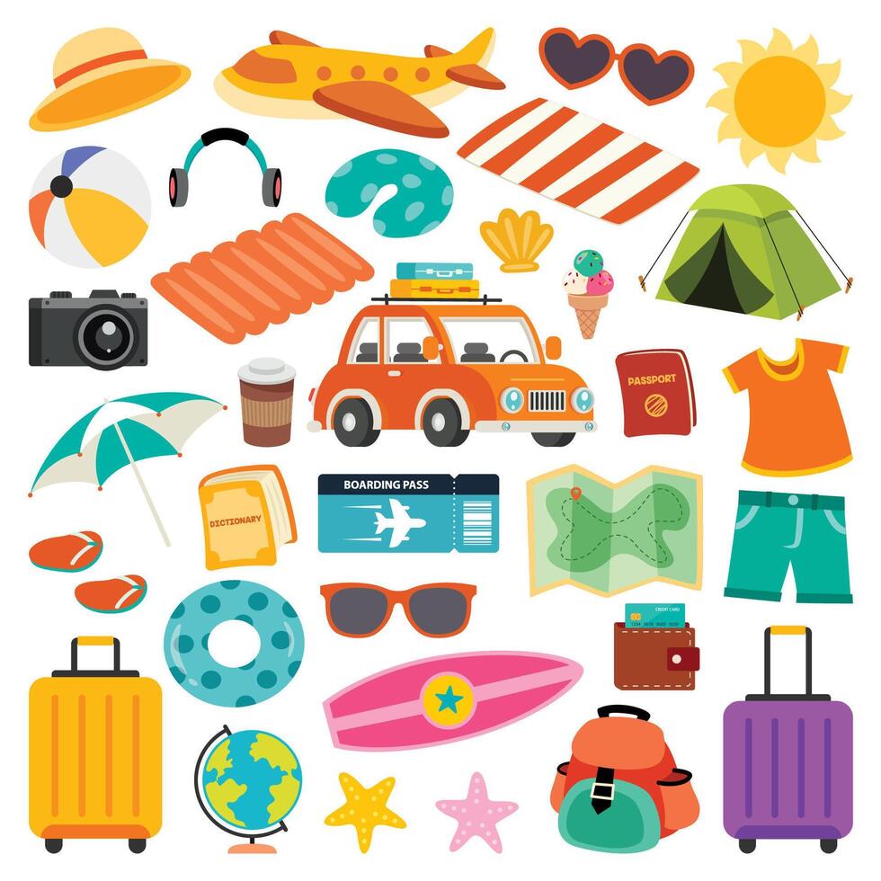 Various Travel Elements vector
