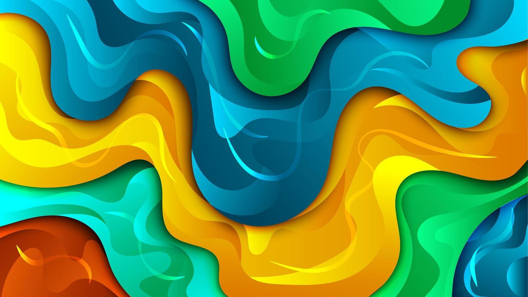 Abstract Color Gradient Background with Liquid Shapes, Illustration vector