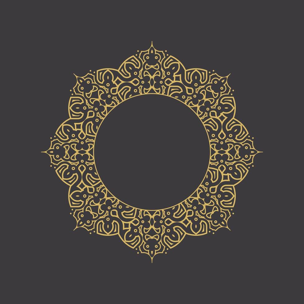antique decorative circle lines border background vector