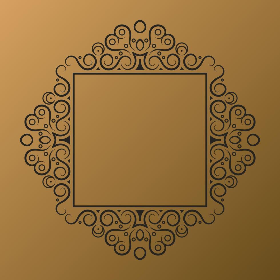 Luxury calligraphy ornament frame line background vector