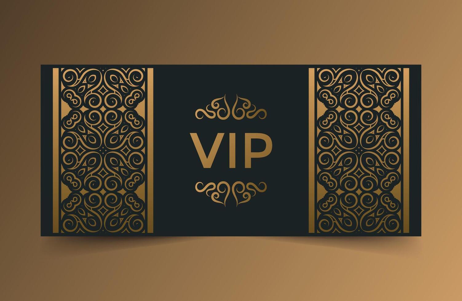 luxury dark vip card in ornament texture design. vector
