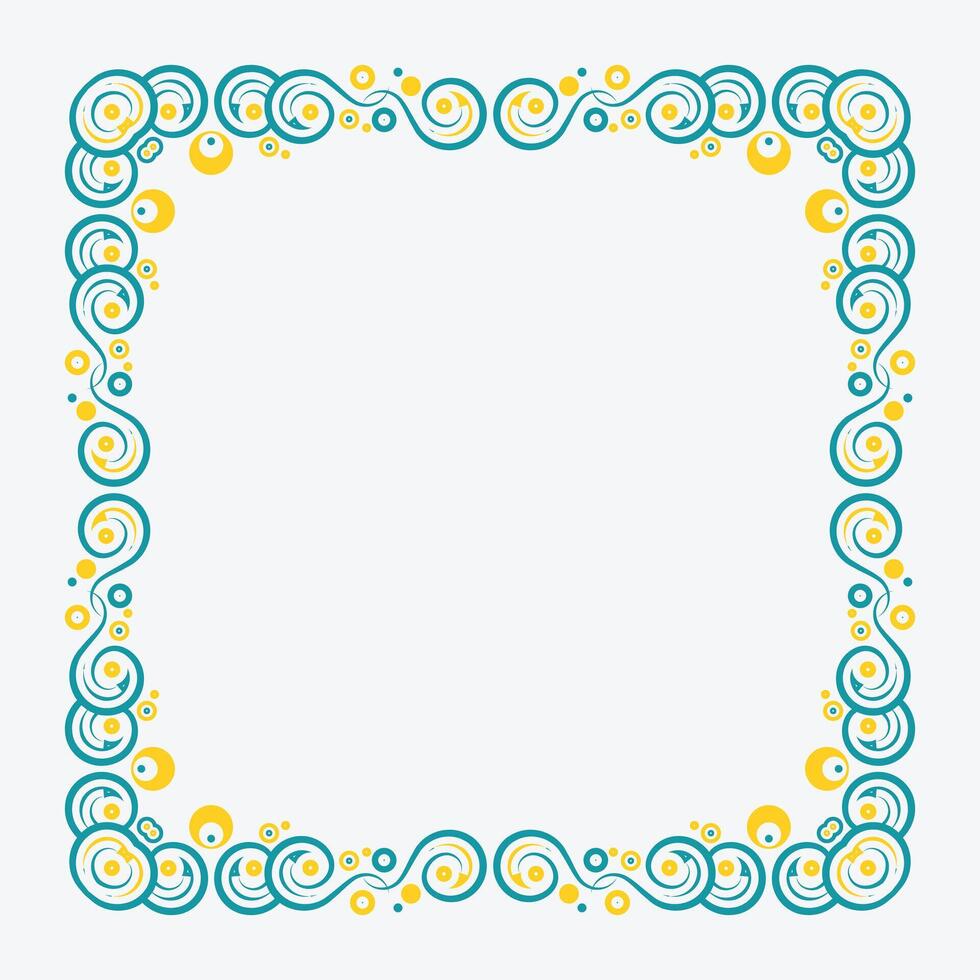 colorfu decorationl art frame design template vector