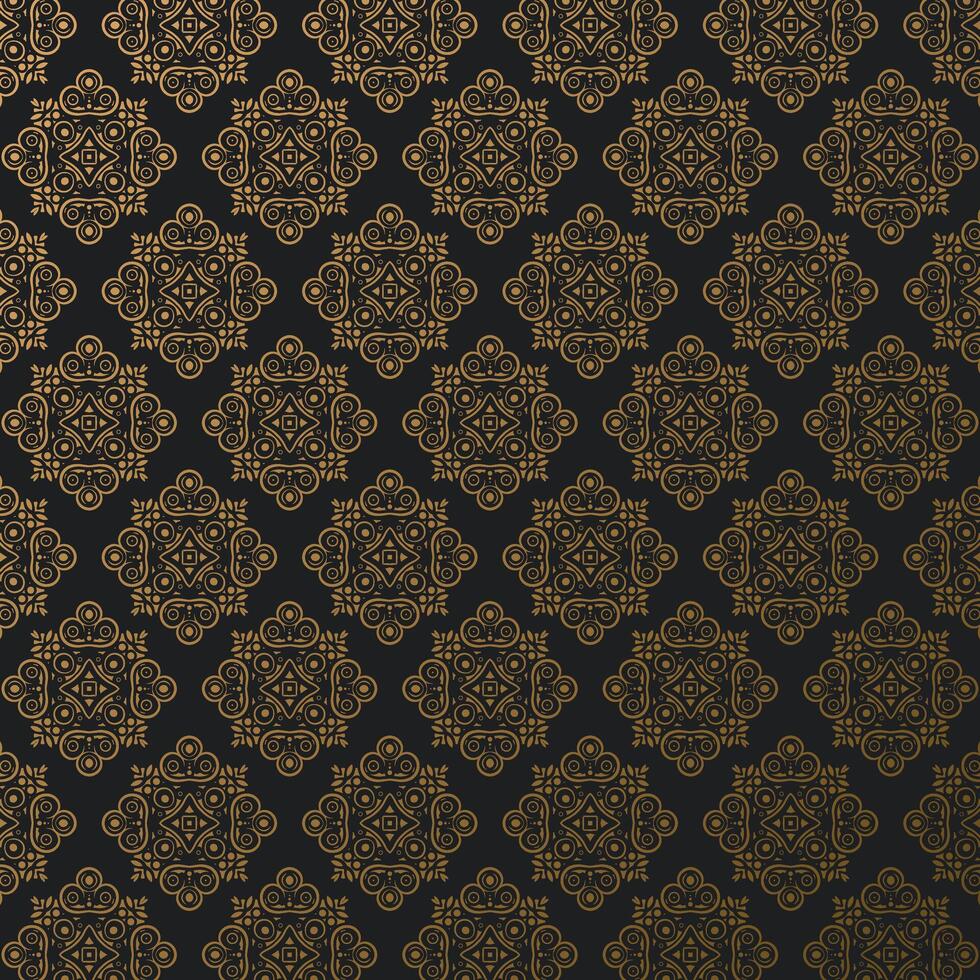luxury black seamless pattern background vector