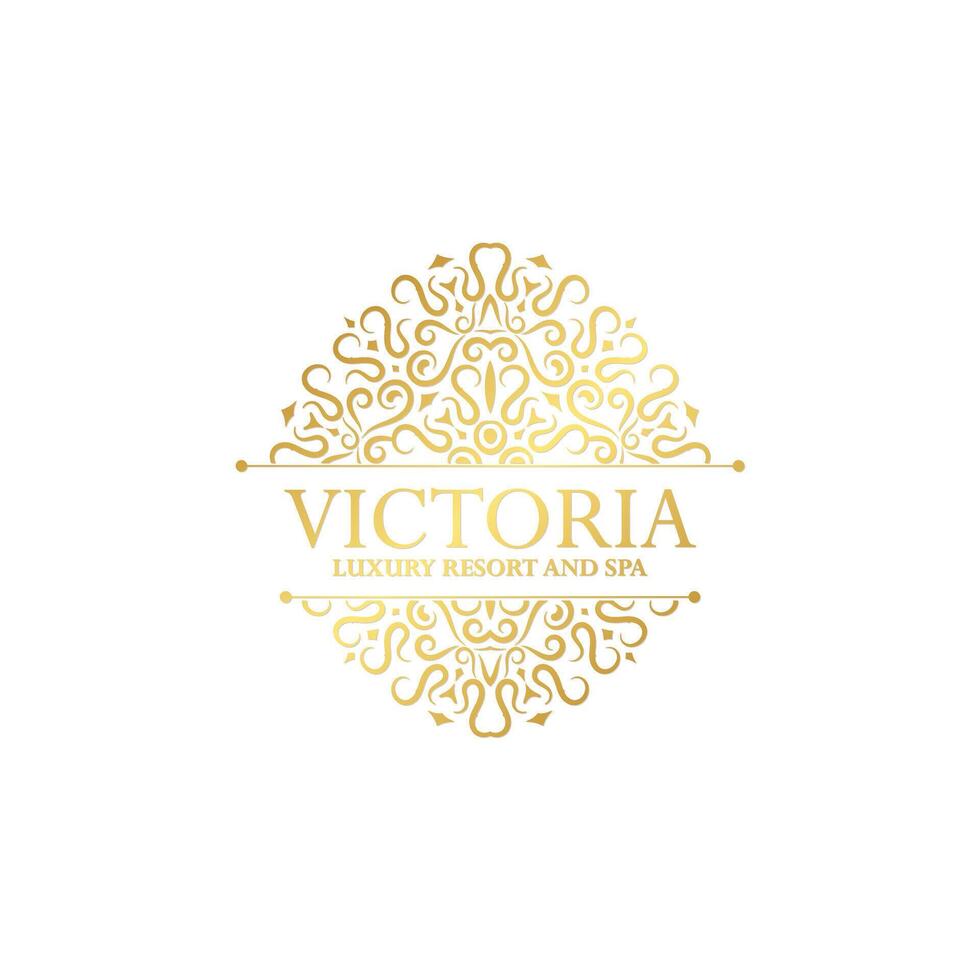 Luxury logo hotel label template. Trendy vintage royal ornament frames illustration. vector