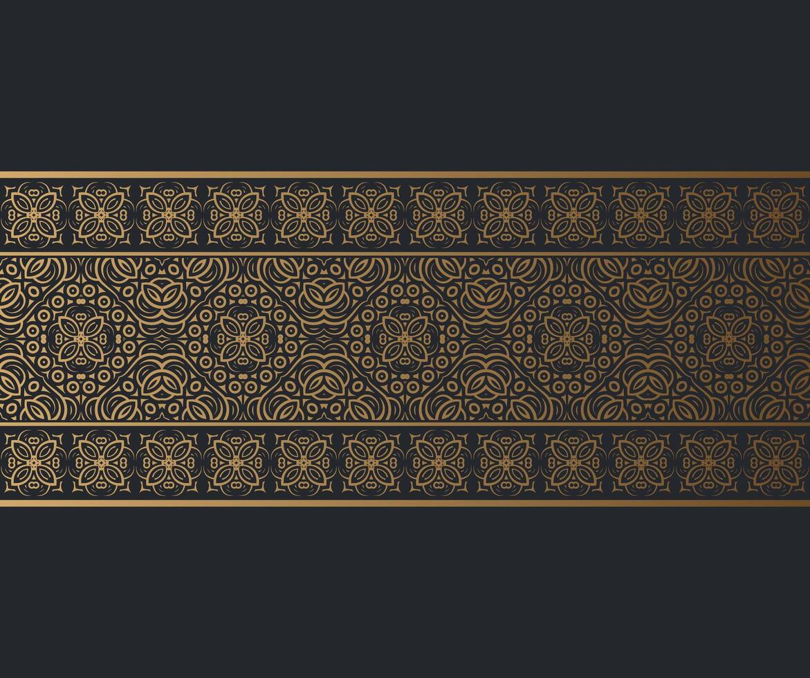 Elegant golden ornamental border vector
