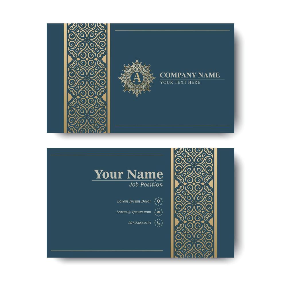 Vintage ornamental logos and business card. vector