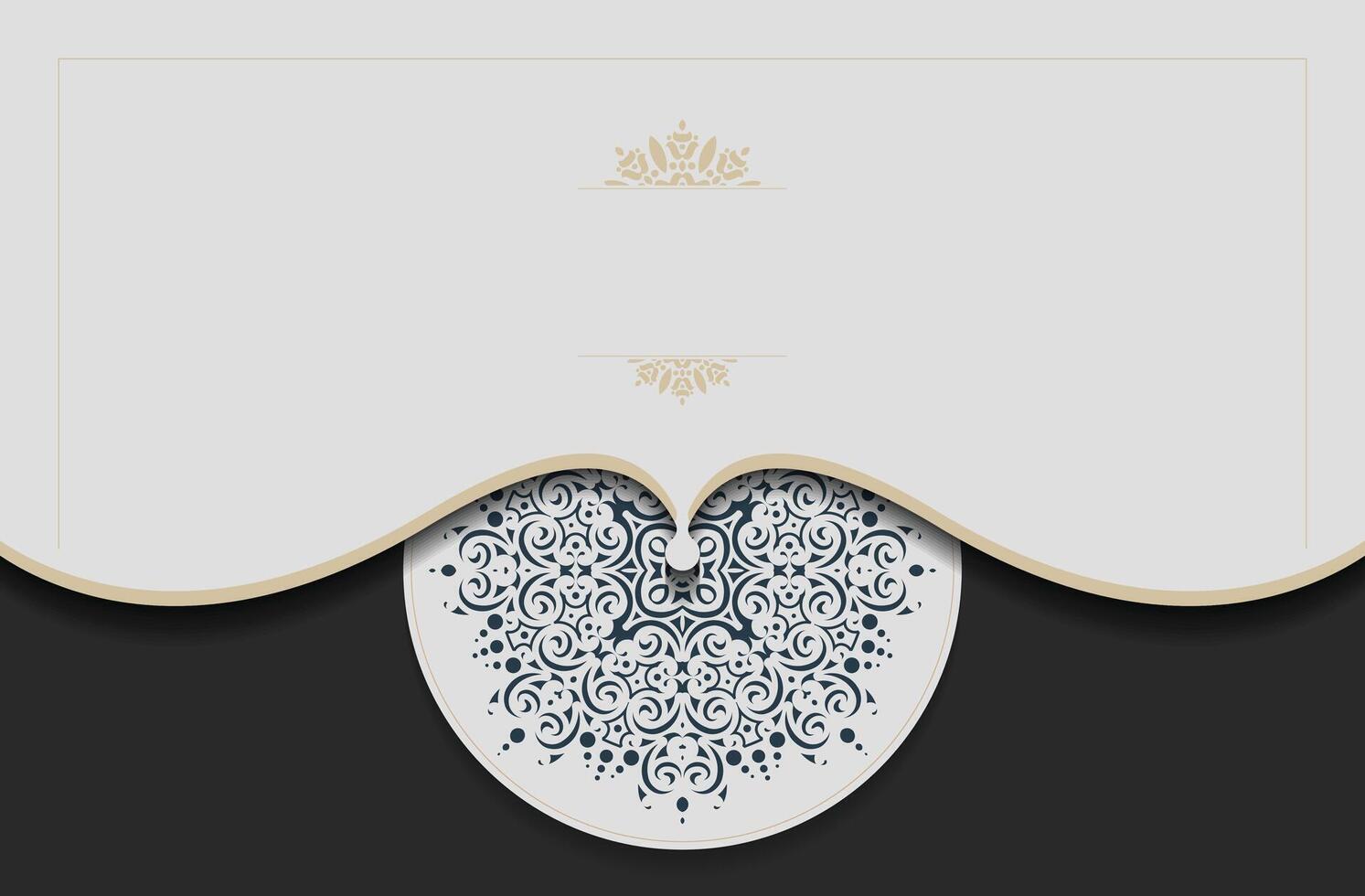 dark mandala arabic pattern background vector