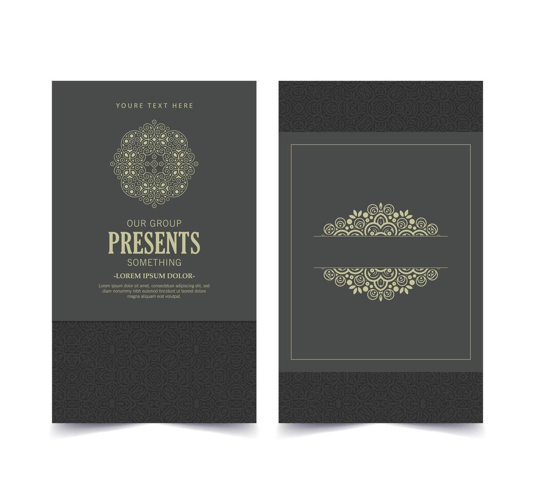ornament pattern business card design illustration vector