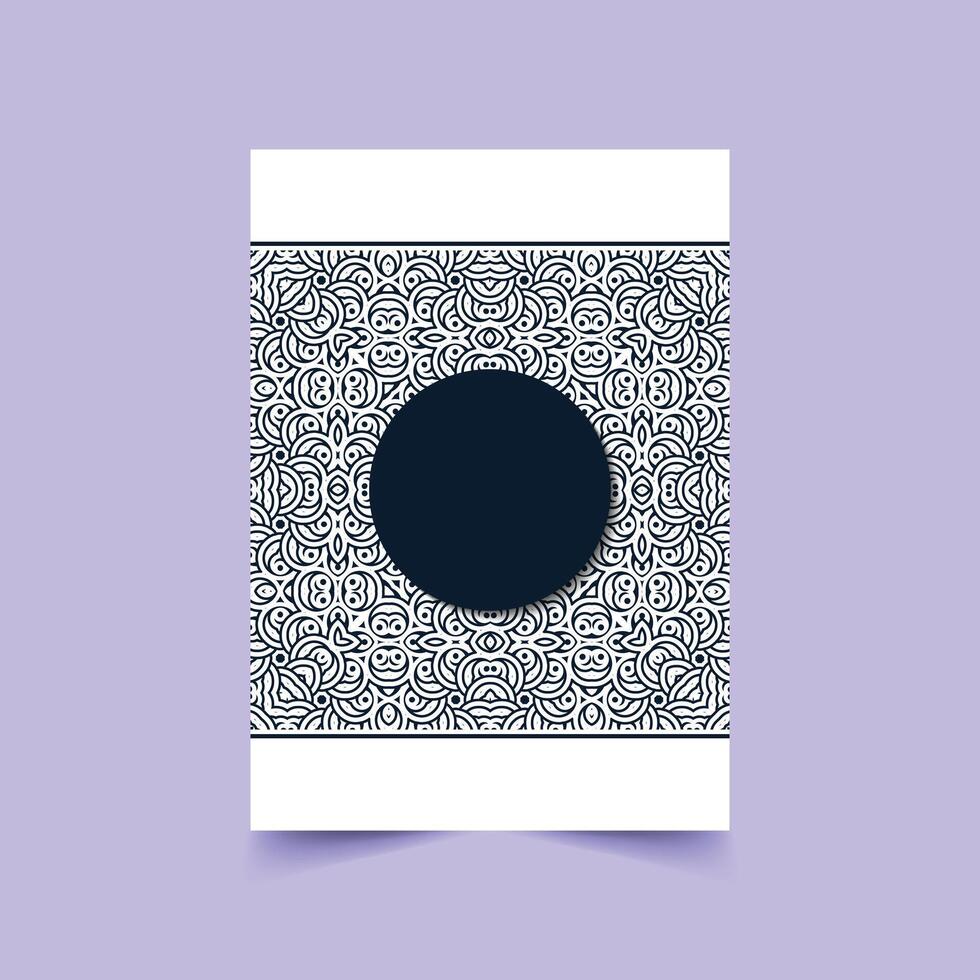 White geometric pattern cover vector