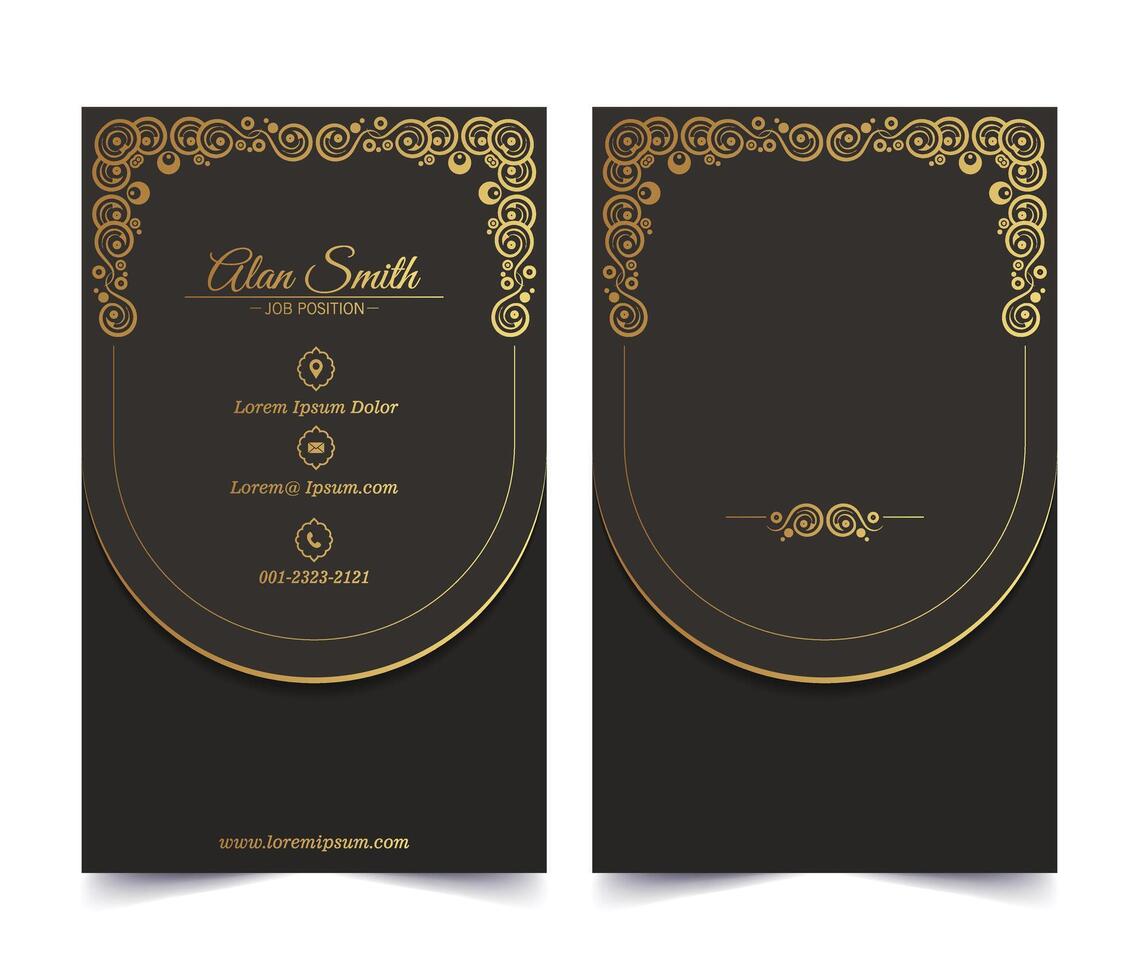 elegant business card with ornament pattern. vector