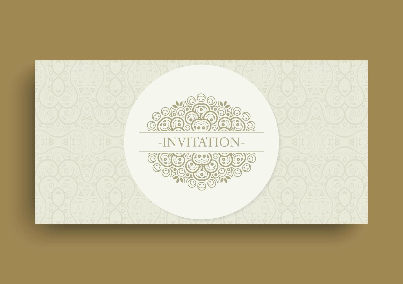 Invitation card design vintage pattern style vector