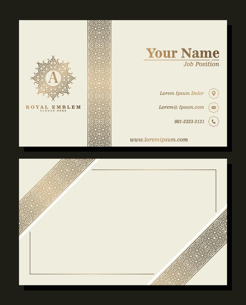 Luxury business card template with Ornamen vector