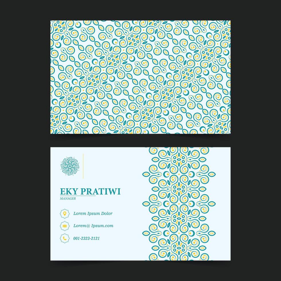 colorful pattern business card design. vector