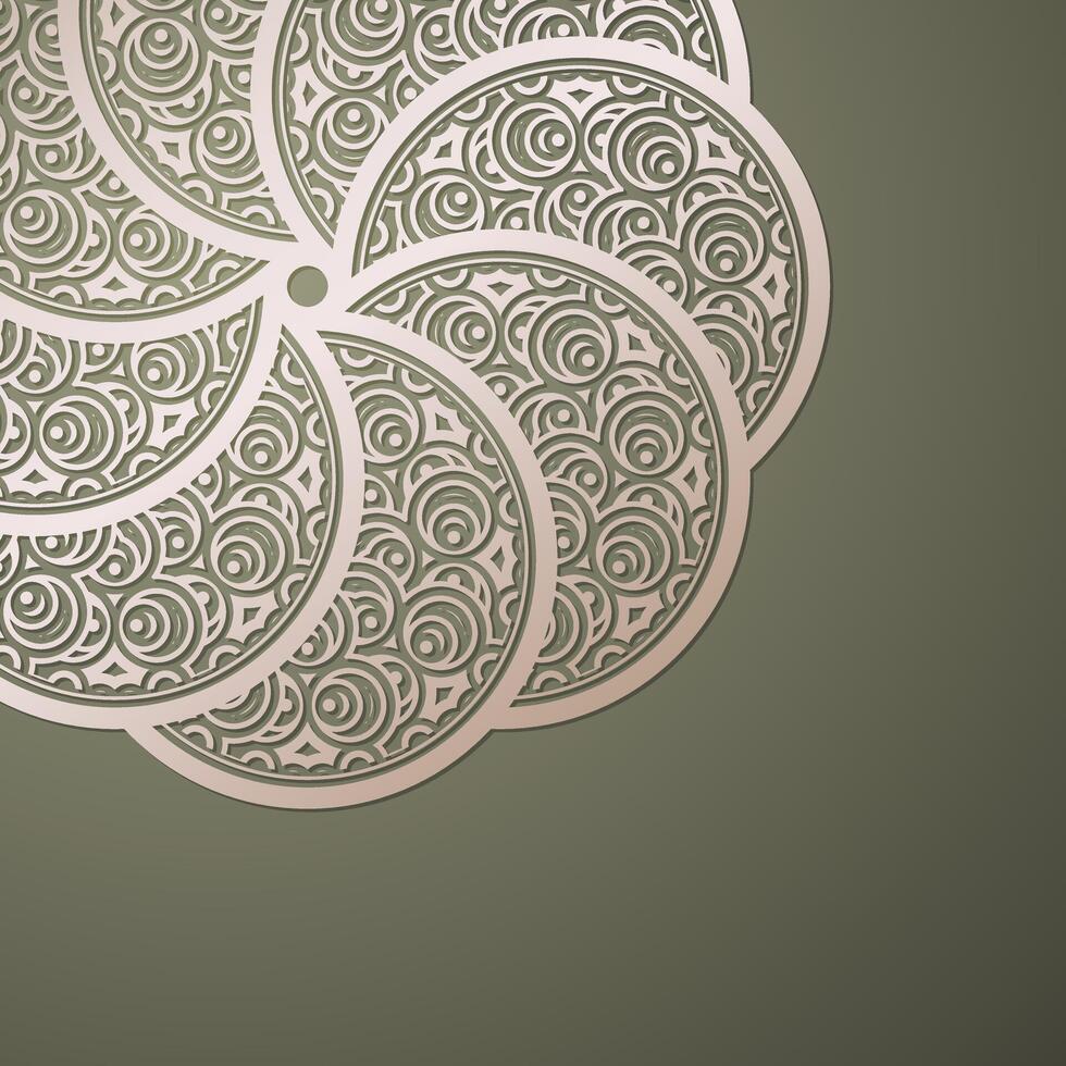 dark decorative mandala background concept vector