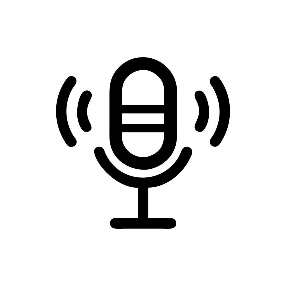 Microphone with sound waves icon Design Art vector