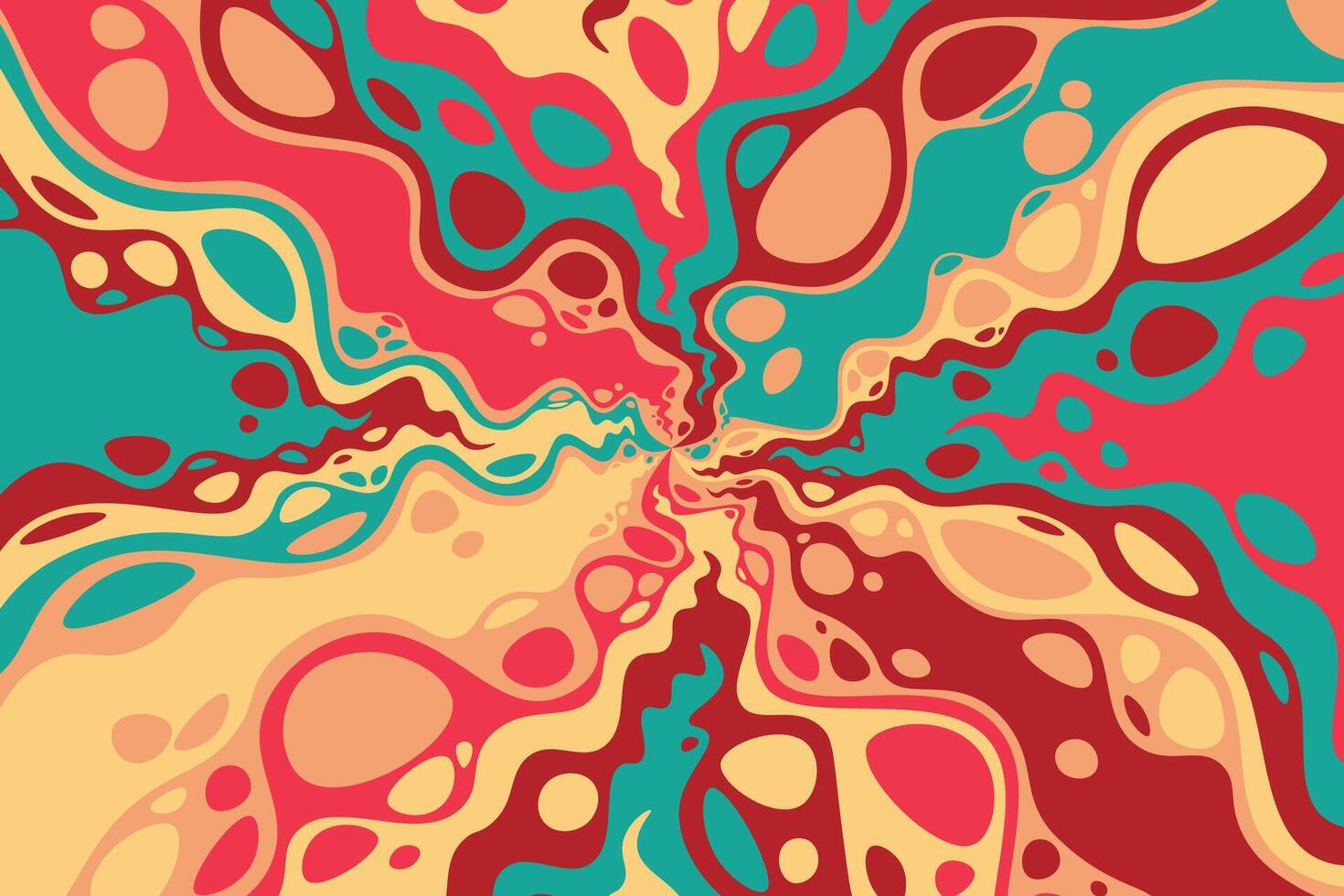 Abstract psychedelic groovy. vector