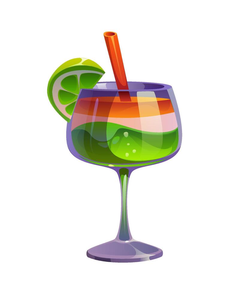 St Patrick day holiday drink, layered cocktail vector