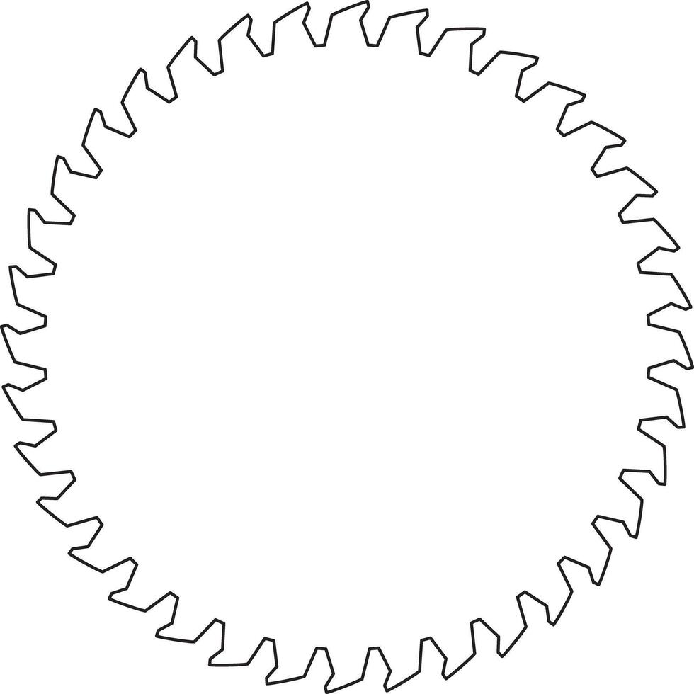 circular saw blade frame with copy space for text or design vector