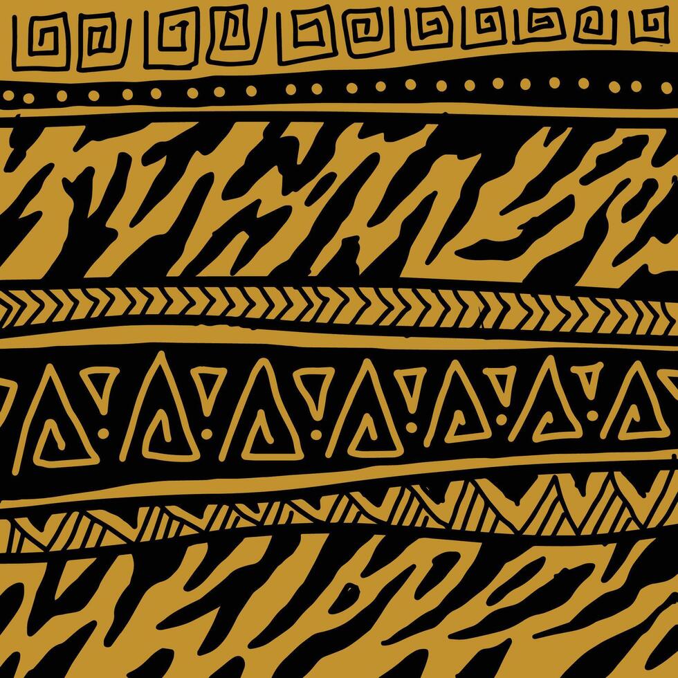 Hand drawn abstract pattern ethnic background vector